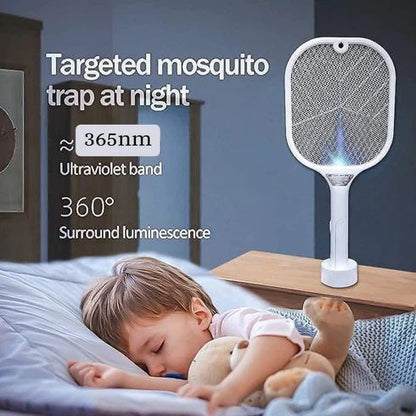 Rechargeable Electric Mosquito Zapper with UV Light - Silent Insect Killer for Indoor Use